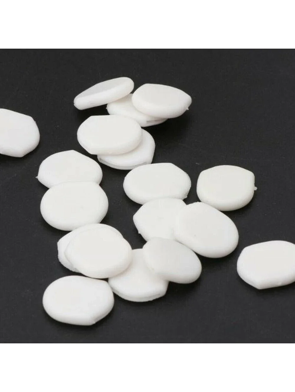 White Clip Slip Earring Comfort Pads Backs Findings 4 pcs